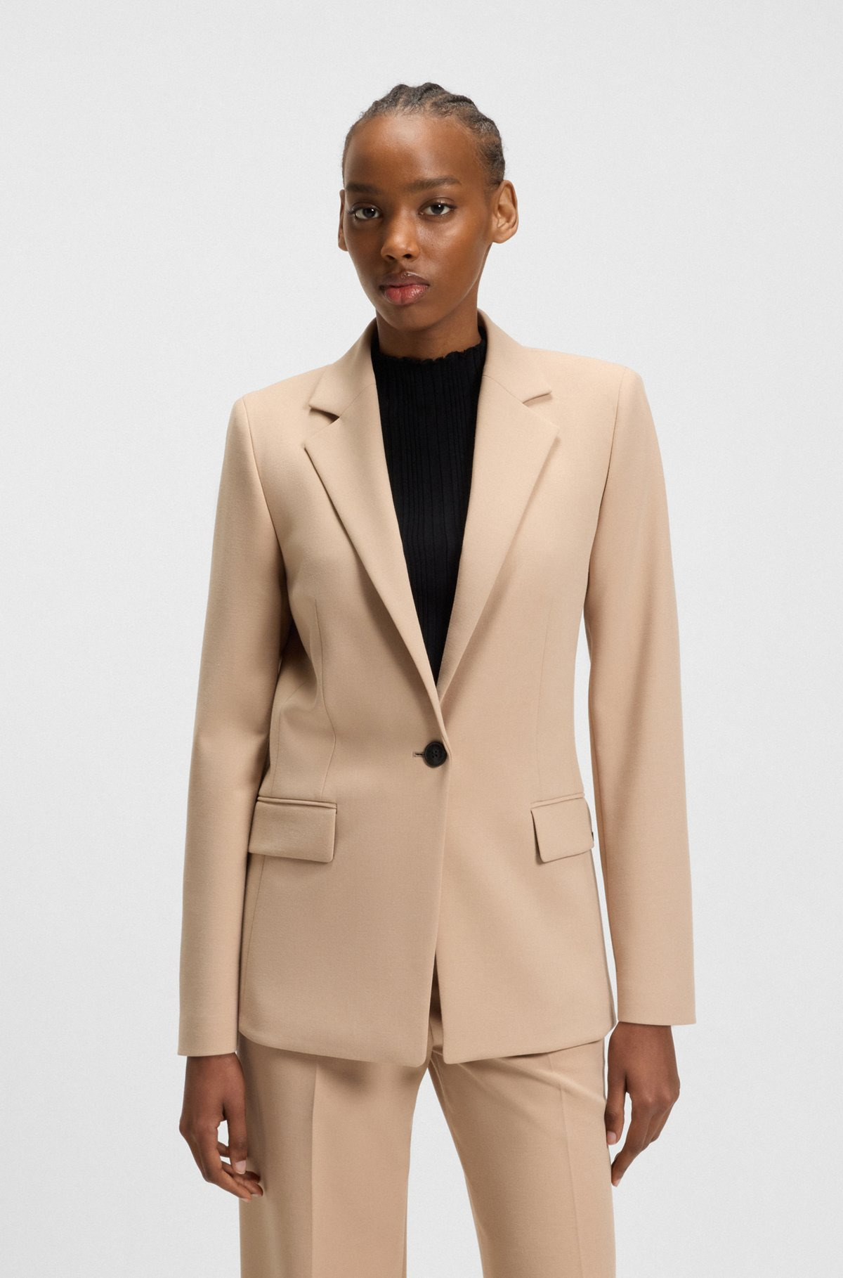 REGULAR-FIT BLAZER IN PINSTRIPE STRETCH FABRIC - 2