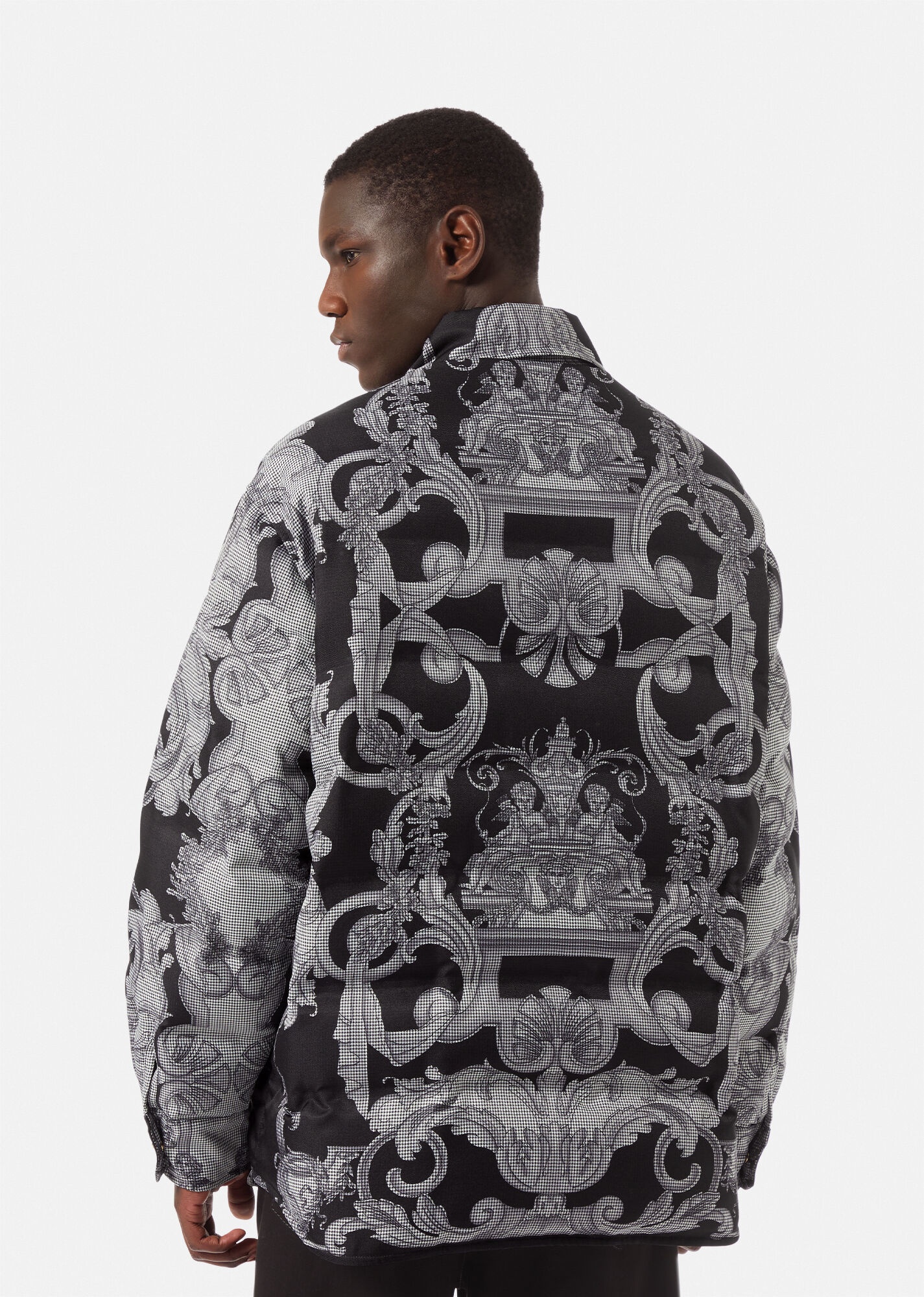 Silver Baroque Blouson Puffer Jacket - 4