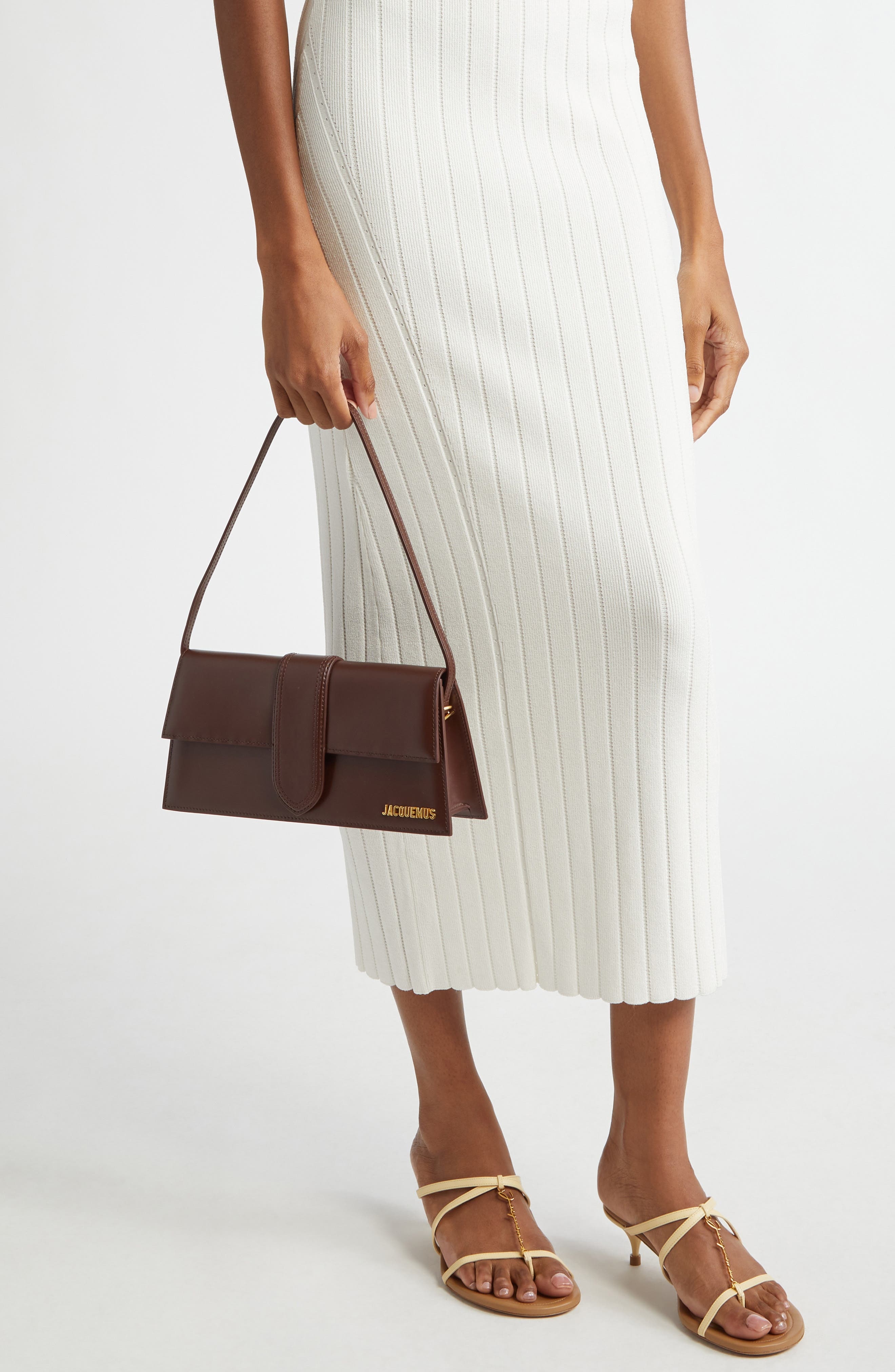 Long Le Bambino Leather Shoulder Bag - 3