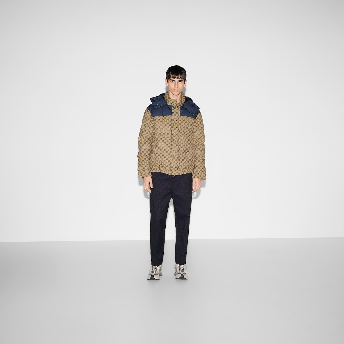 GG canvas down jacket - 2
