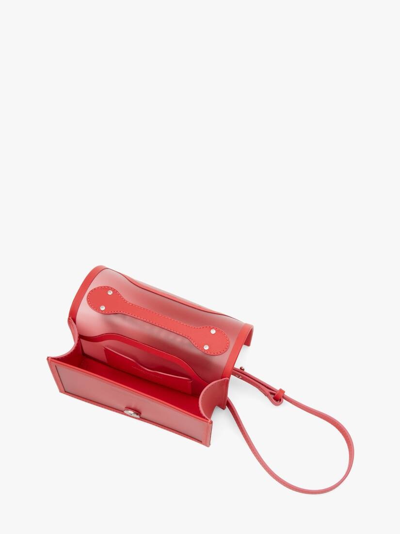 Mini Jewelled Satchel in Coral - 4
