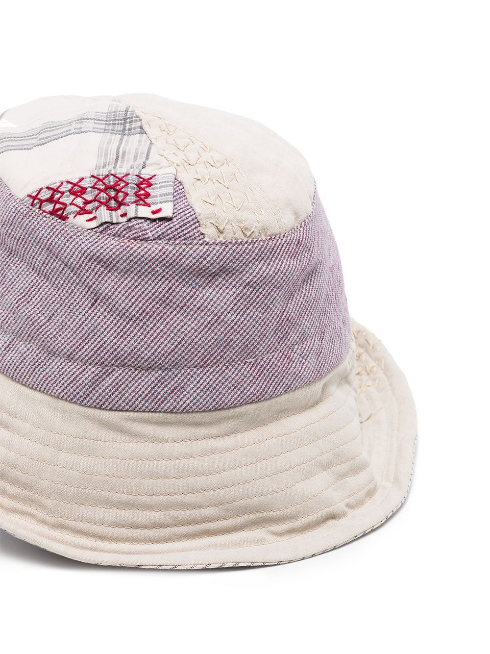 patchwork-design bucket hat - 5