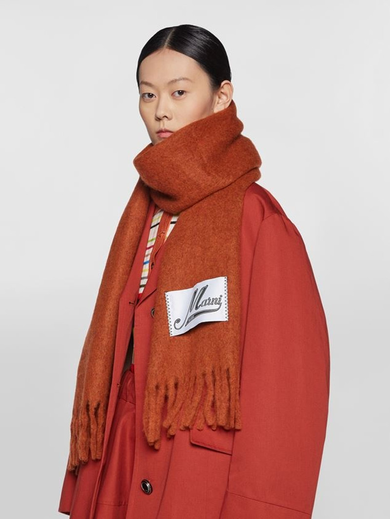 Marni GREY BRUSHED ALPACA SCARF outlook