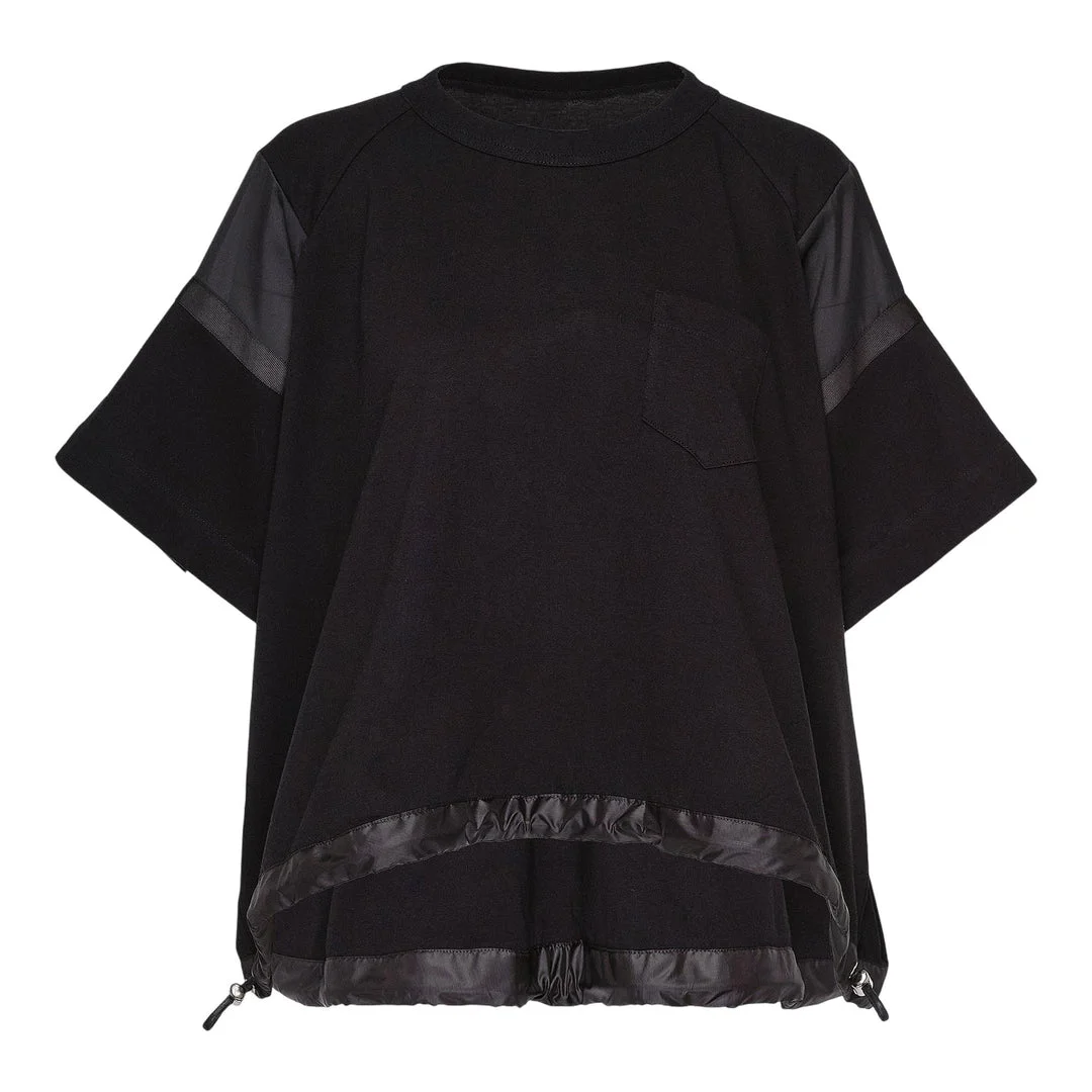 Satin X Cotton Jersey T-Shirt - 1