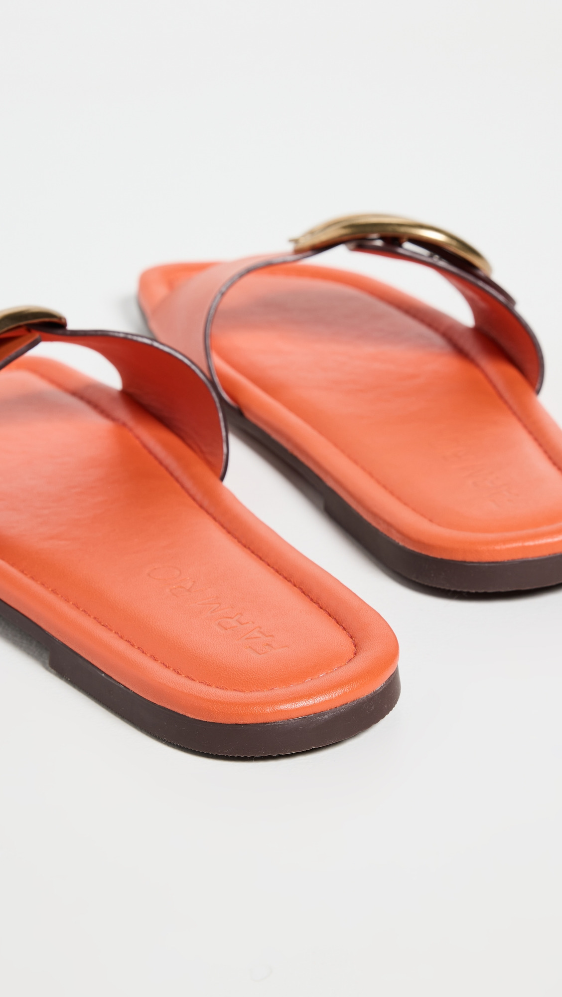 Citrus Buckle Flat Sandals - 5