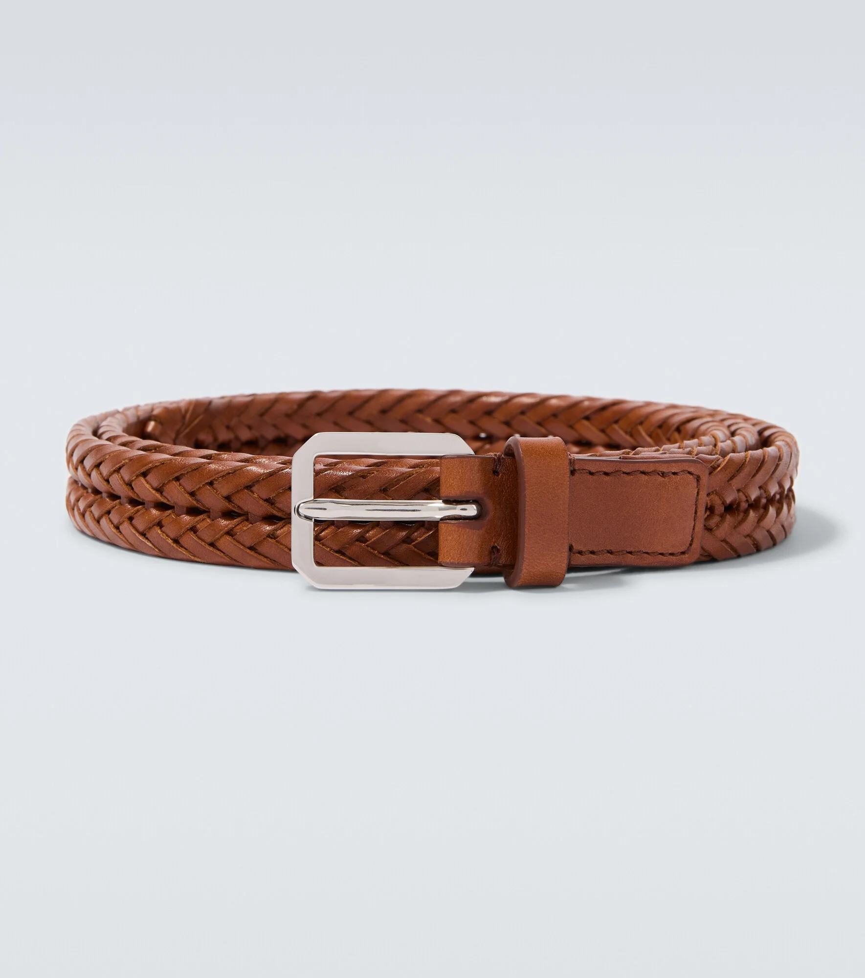 Woven leather belt - 1