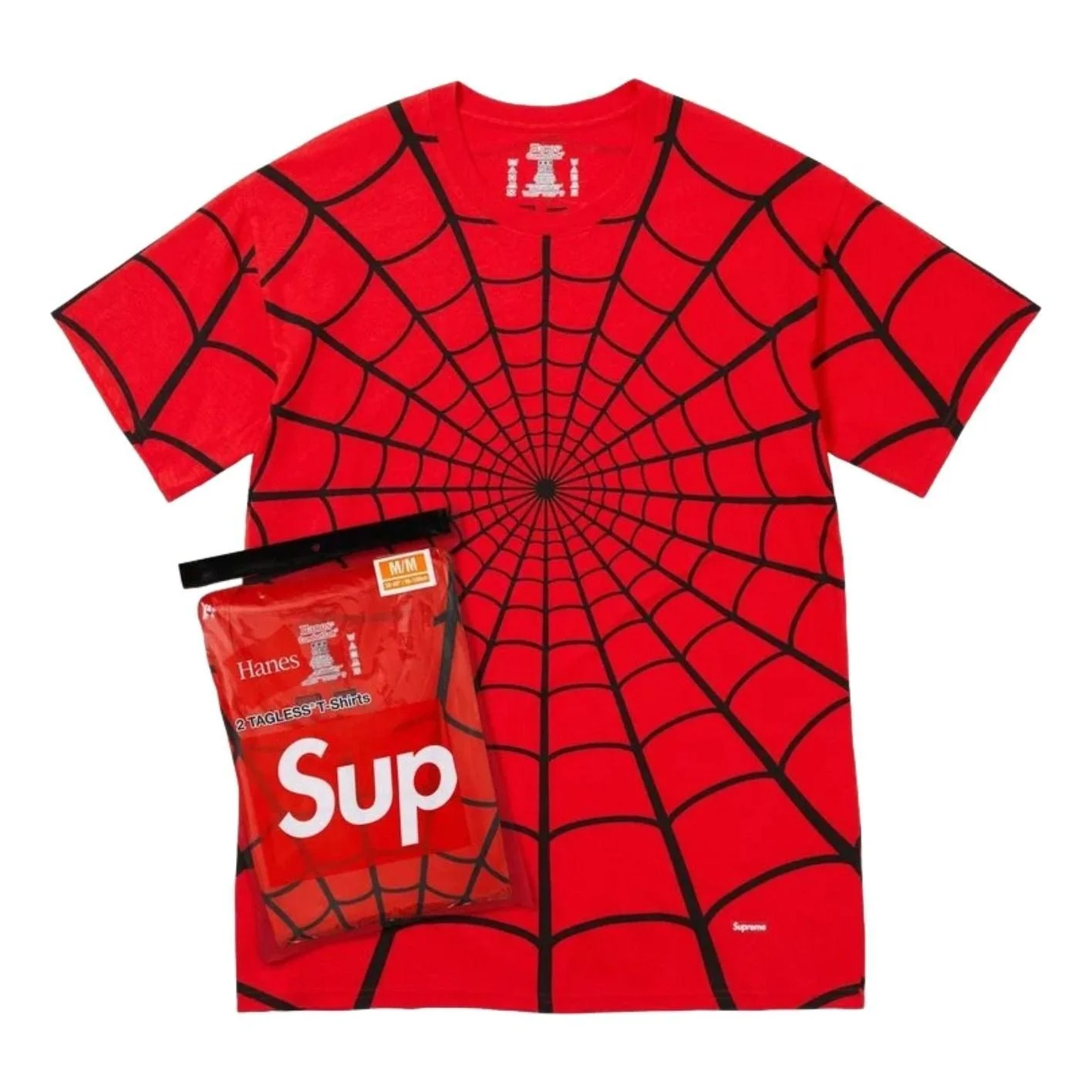 Supreme x Hanes Spider-Man Tagless T-Shirt (2 Pack) 'Red' SUP-SS26-190-RED - 1