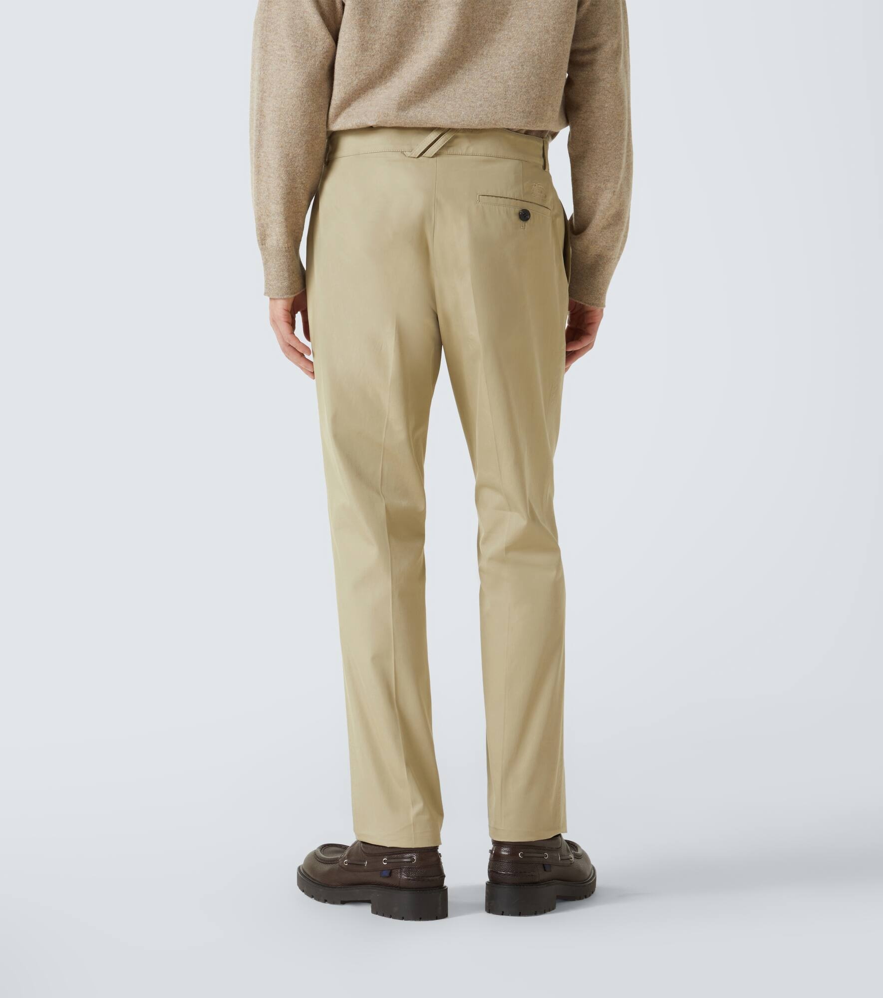 Cotton gabardine slim pants - 4