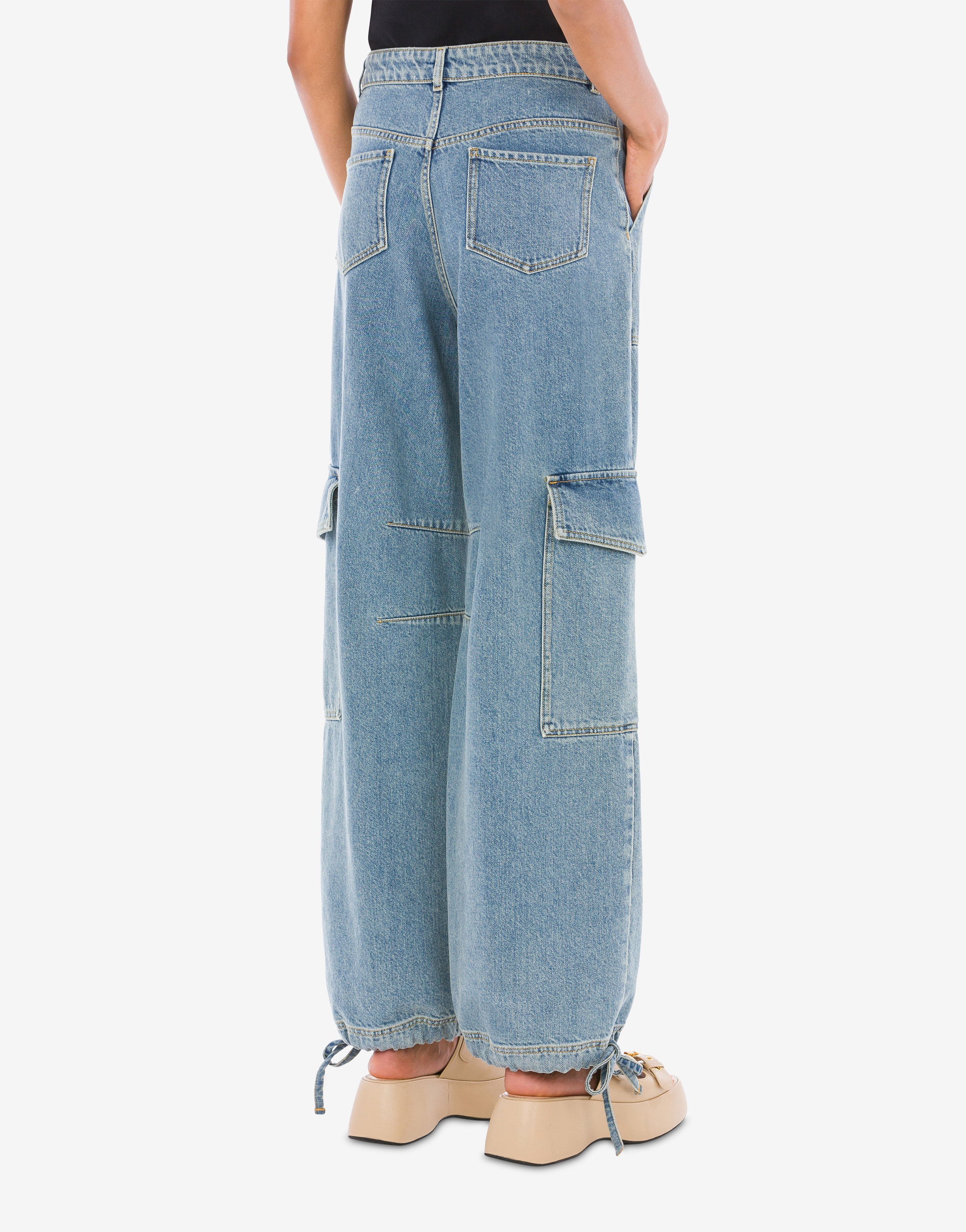 BLUE DENIM OVERSIZED TROUSERS - 3