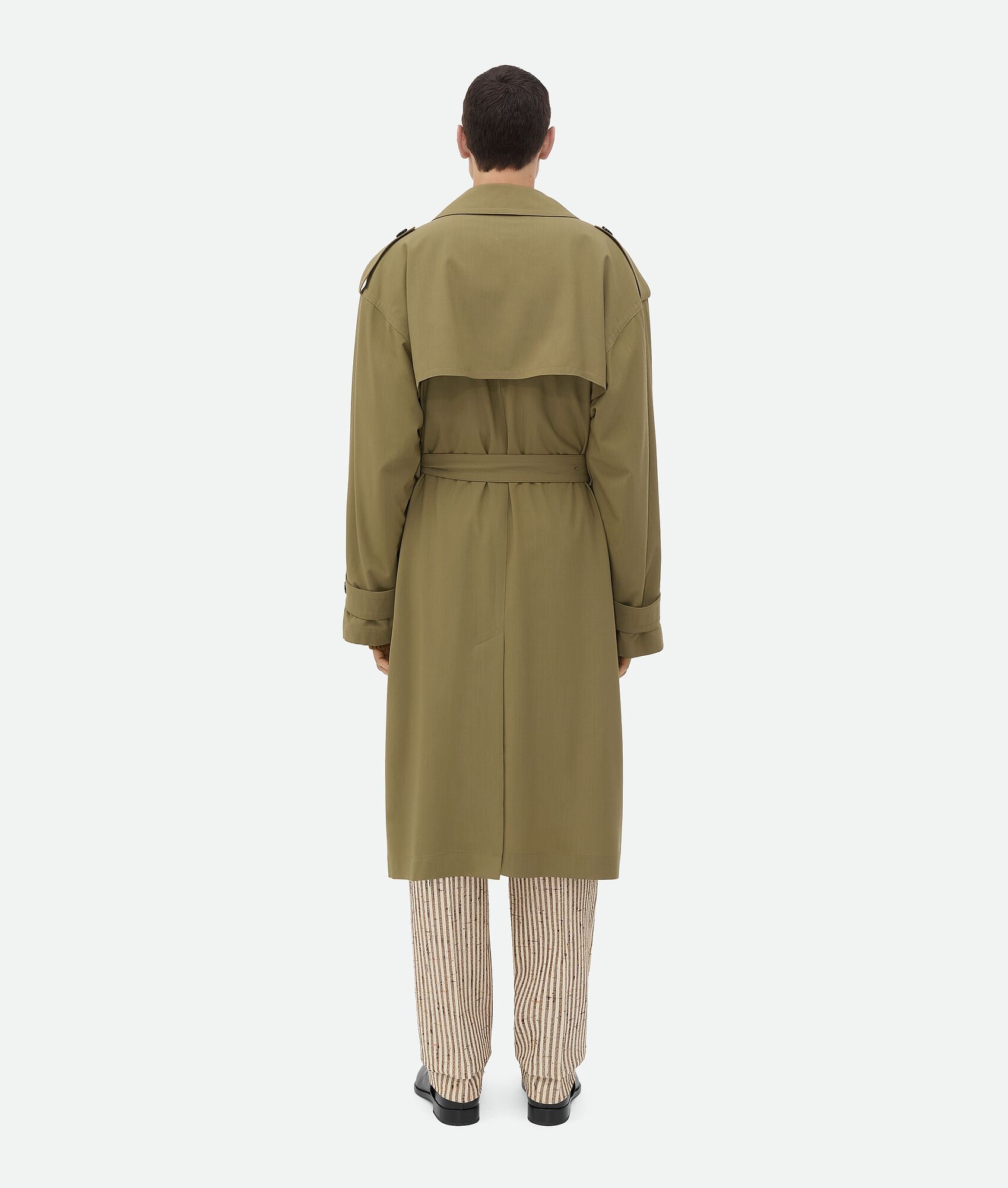BOTTEGA VENETA★素敵！Yellow Wool Trench Coat BOTTEGA VENETA Belted wool-gabardine trench coat | NET-A-PORTER