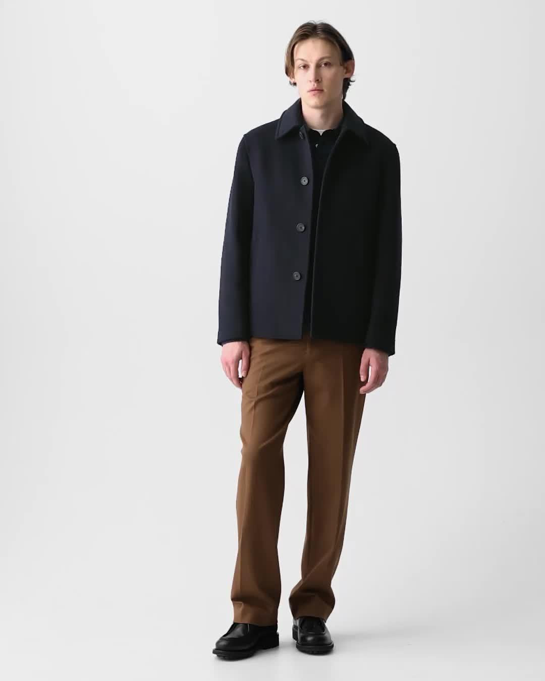 Peacoat in Plush Melton - 8