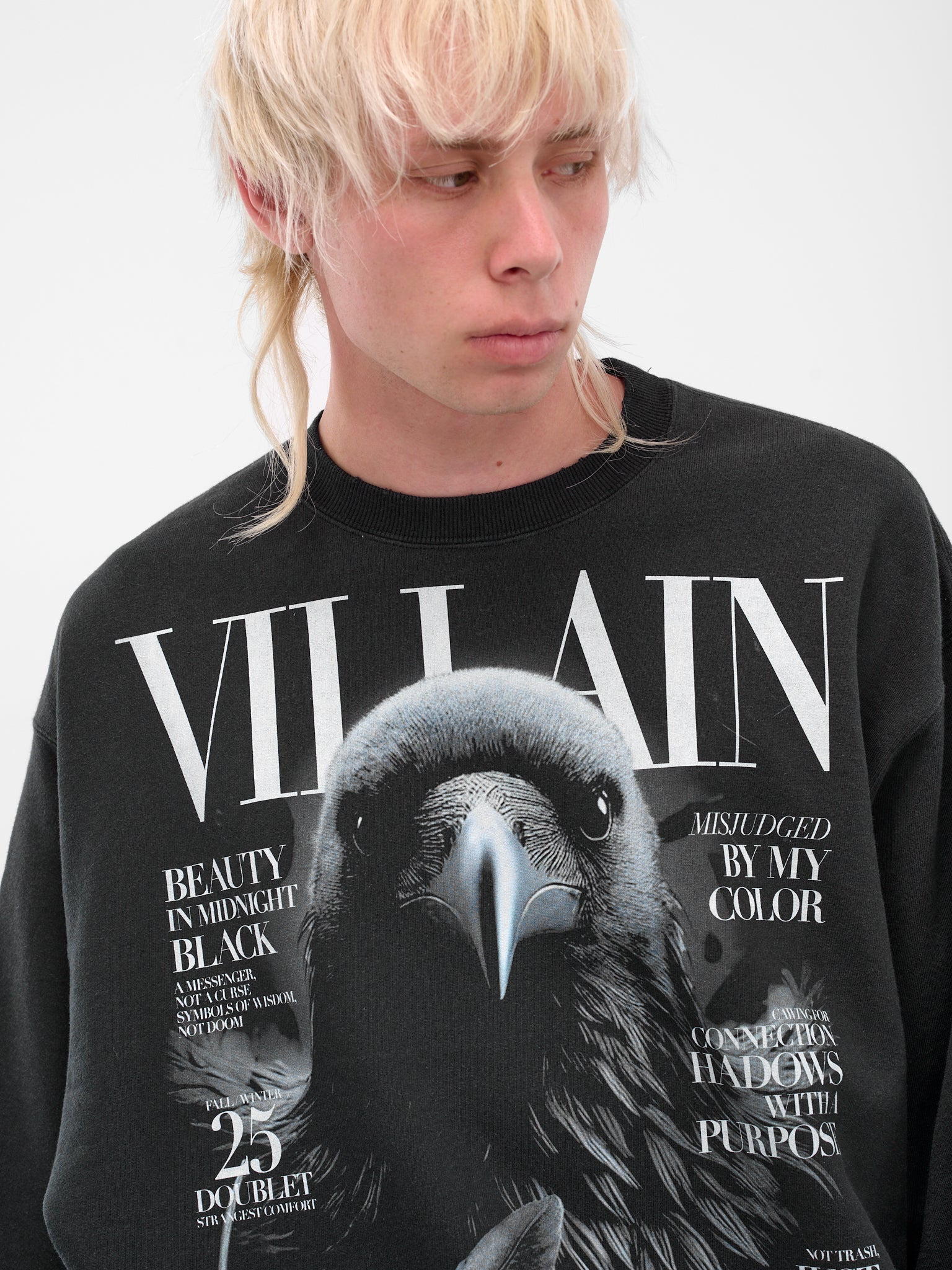 Black Raven Villain Crewneck Sweatshirt - 5