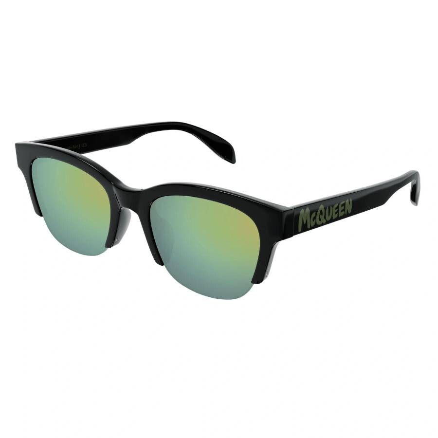 Alexander McQueen Green Mirror Square Ladies Sunglasses AM0406SA 002 54 - 2