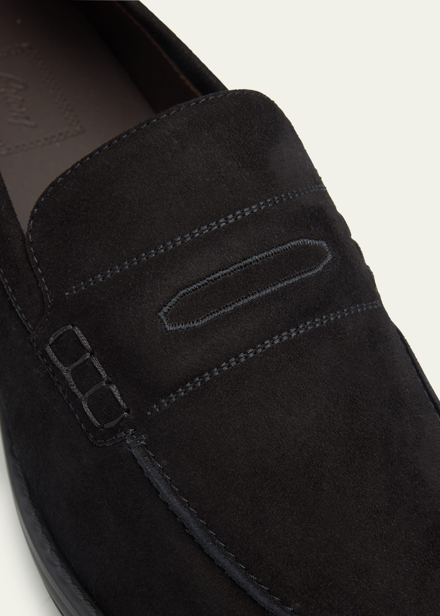 Men's Journey Suede Rubber-Sole Penny Loafers - 6