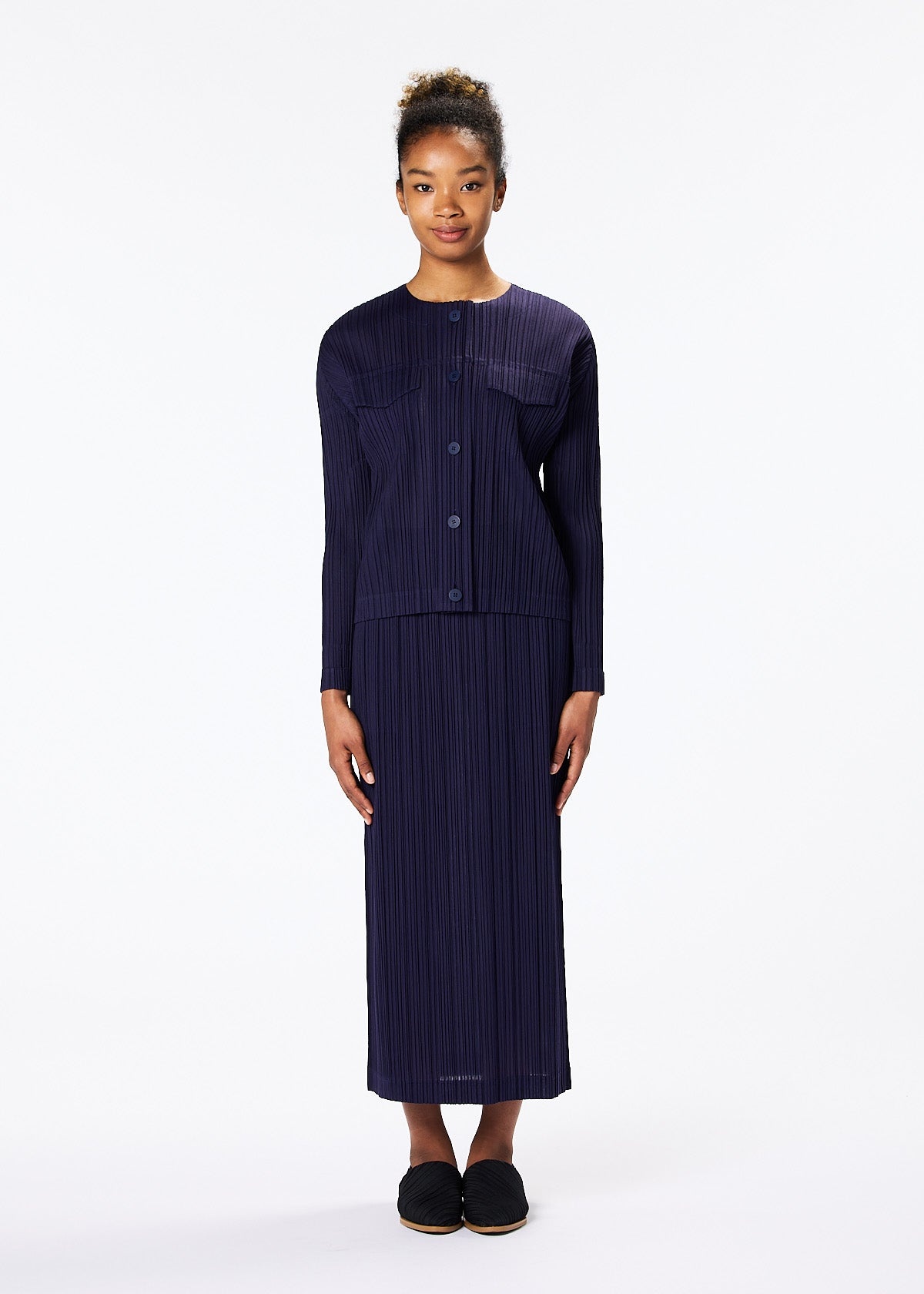 Pleats Please Issey Miyake RAMIE PLEATS JACKET | REVERSIBLE