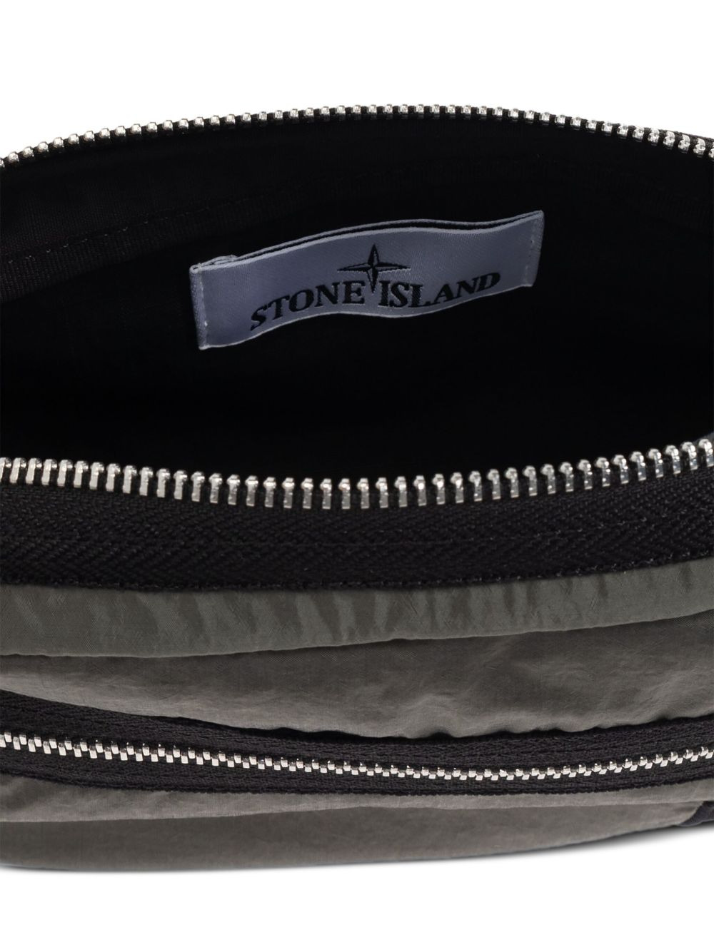 zip-fastening logo-patch belt bag - 5