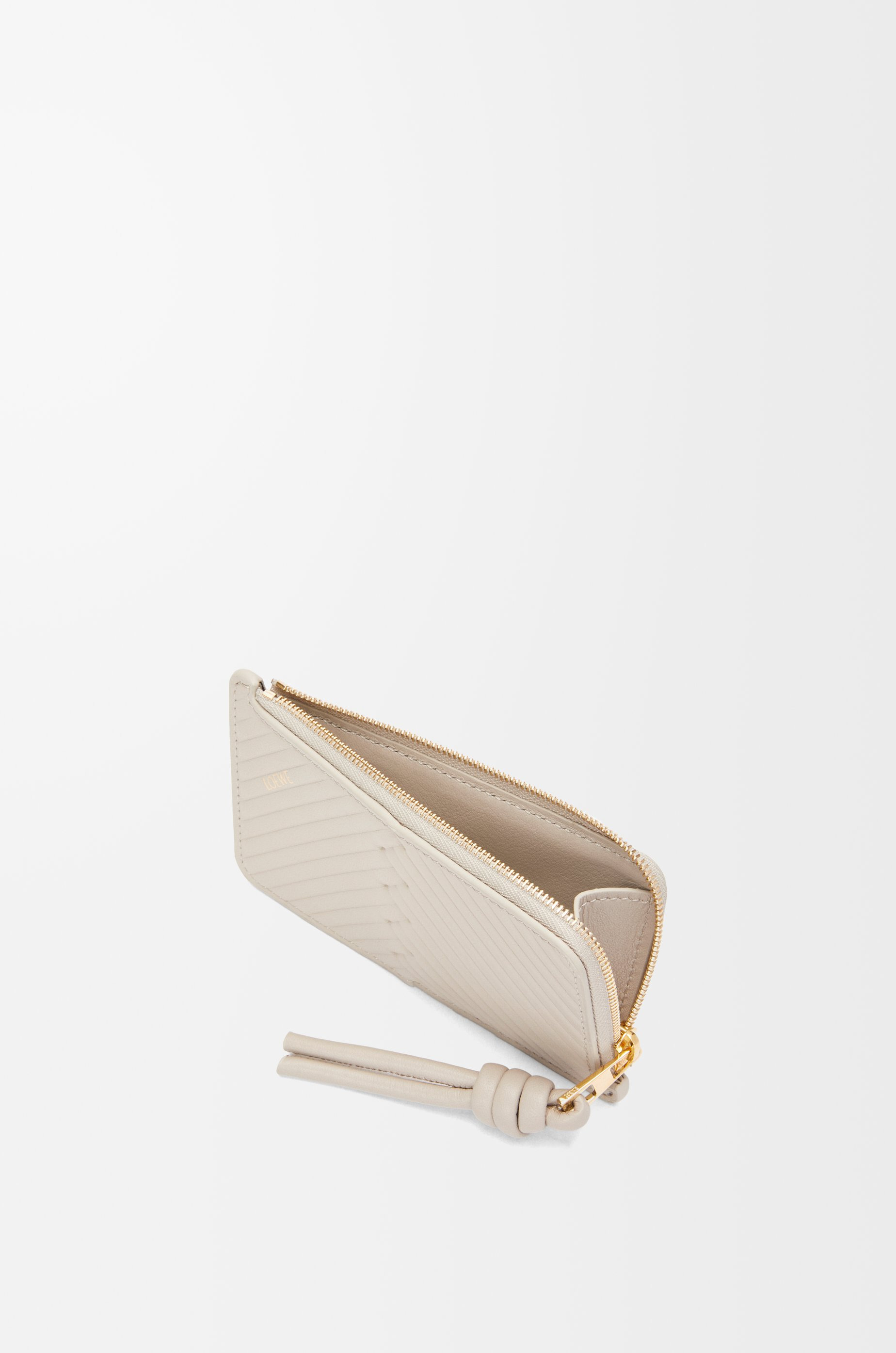 Knot coin cardholder in shiny nappa calfskin - 3