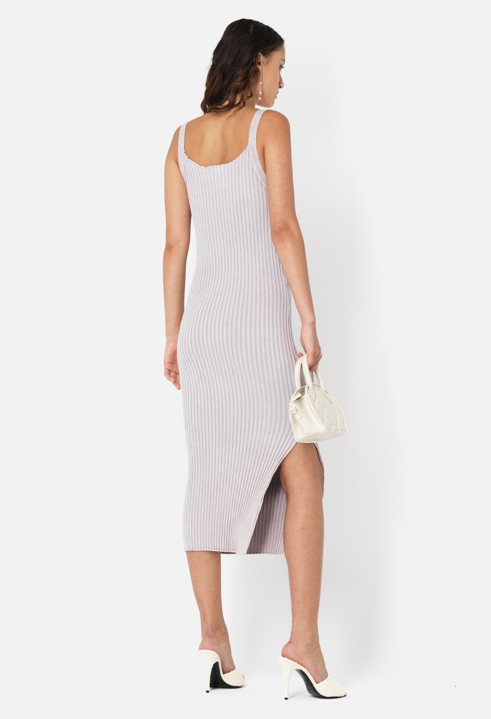 MINERAL WASH GINZA RIB TWIST DRESS - 4