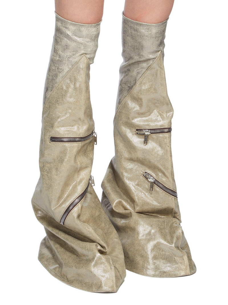 Silver Concordians Cargo Fetish Tall Boots 5