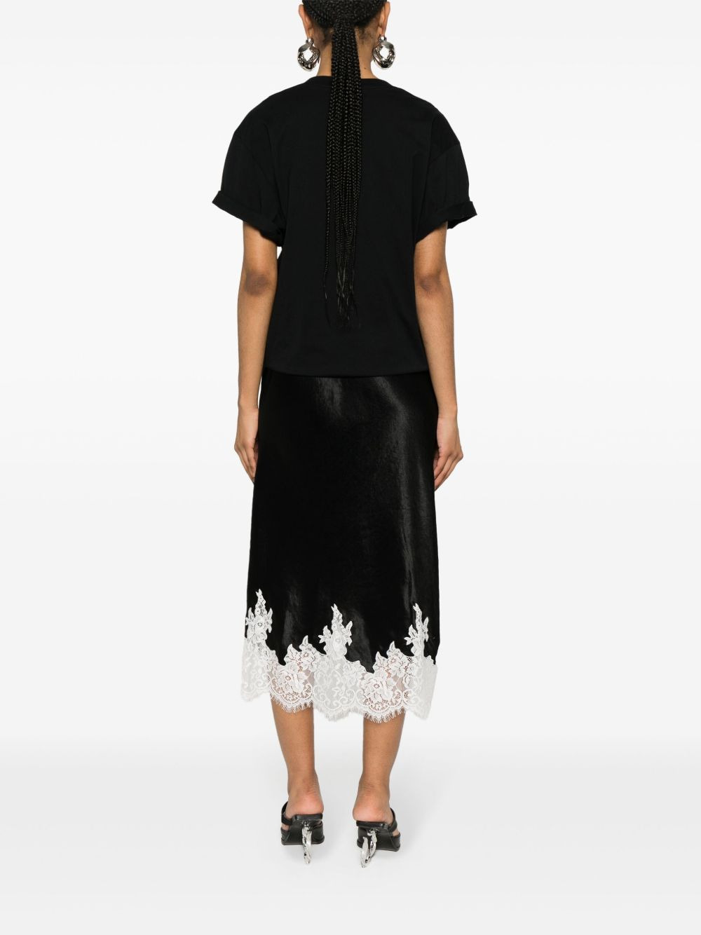 draped T-shirt slip combo dress - 4