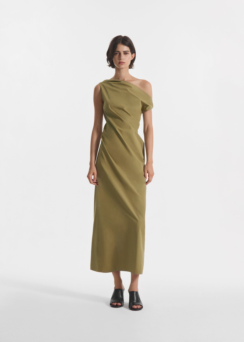 CO Draped Back Dress in Cotton outlook