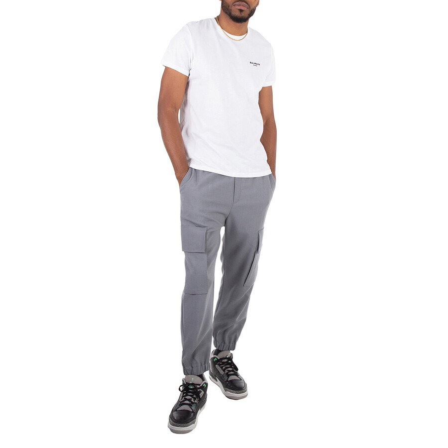 Balmain Flocked Logo Classic-Fit T-Shirt - 3