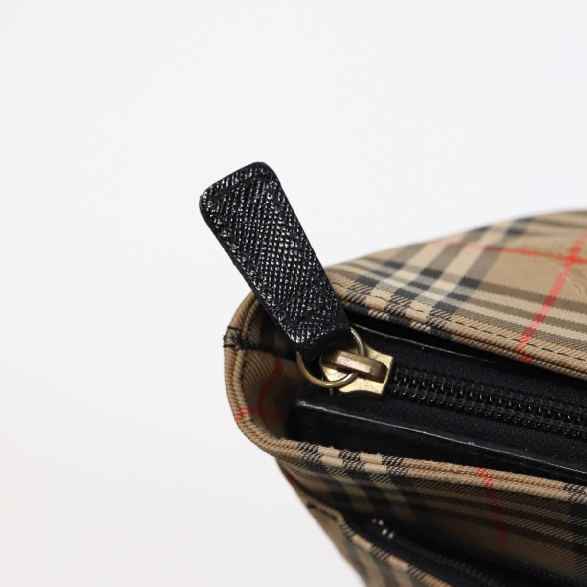 Burberry Nova Check Hand Bag Canvas Leather Beige Gold - 16