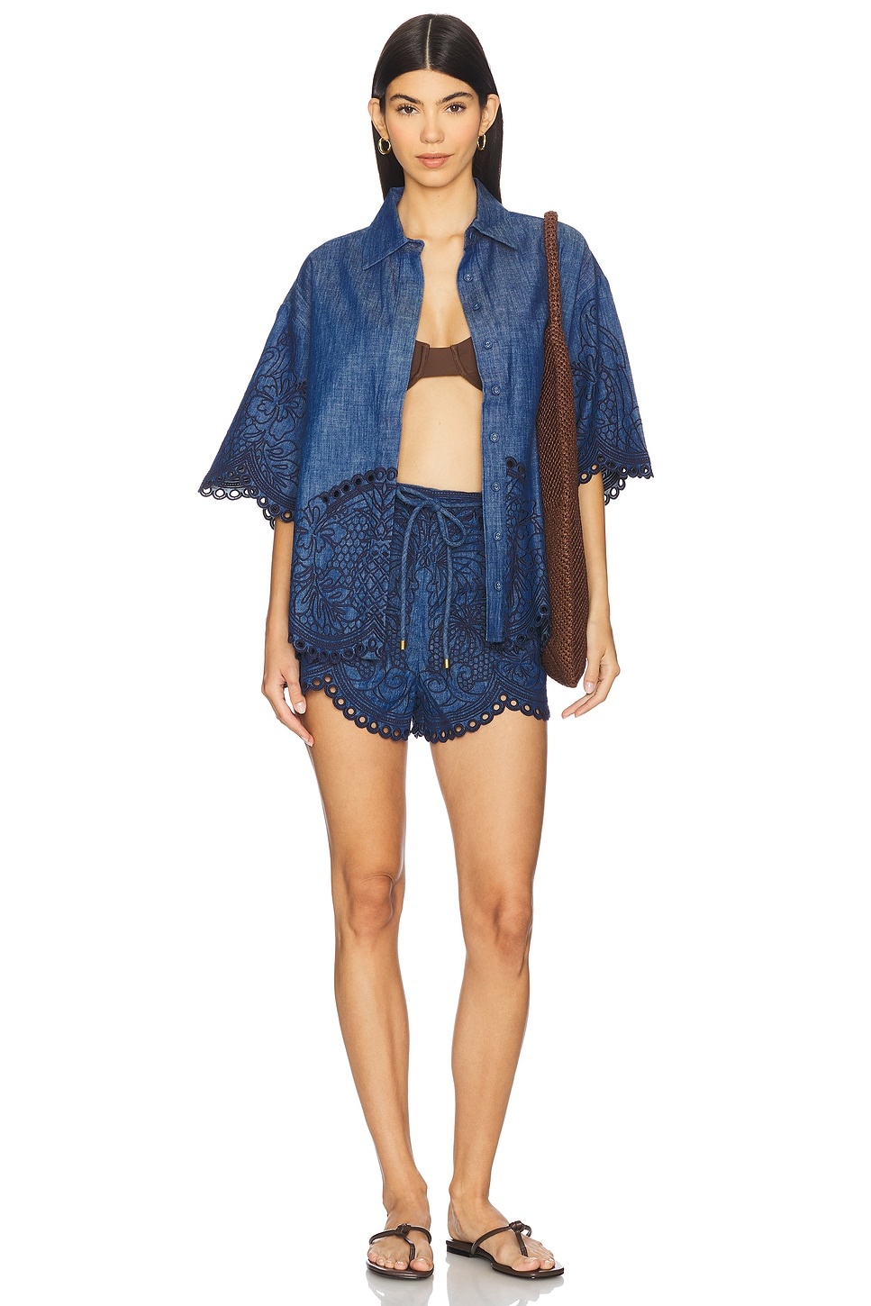 Coco Embroidered Denim Shirt - 4