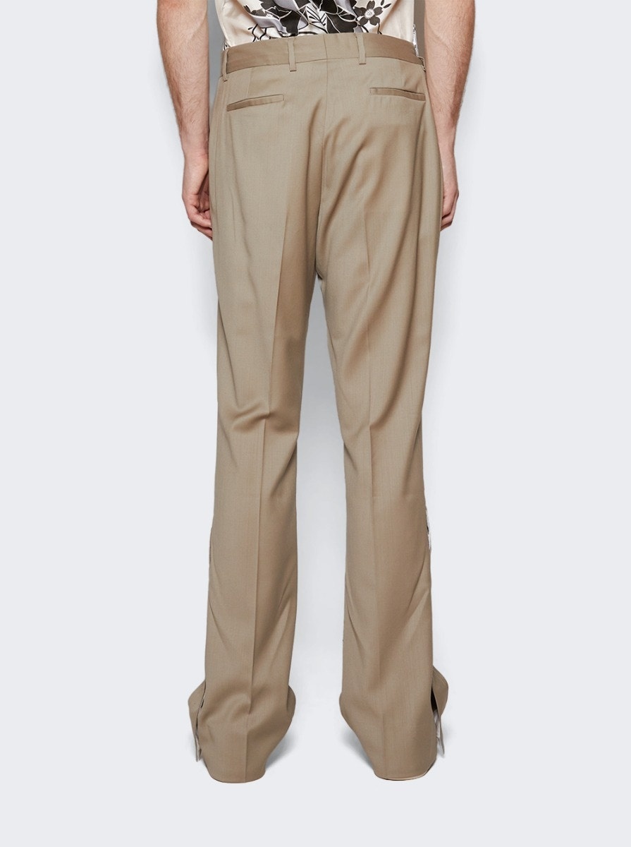 Wool Kick Flare Pant Khaki - 5