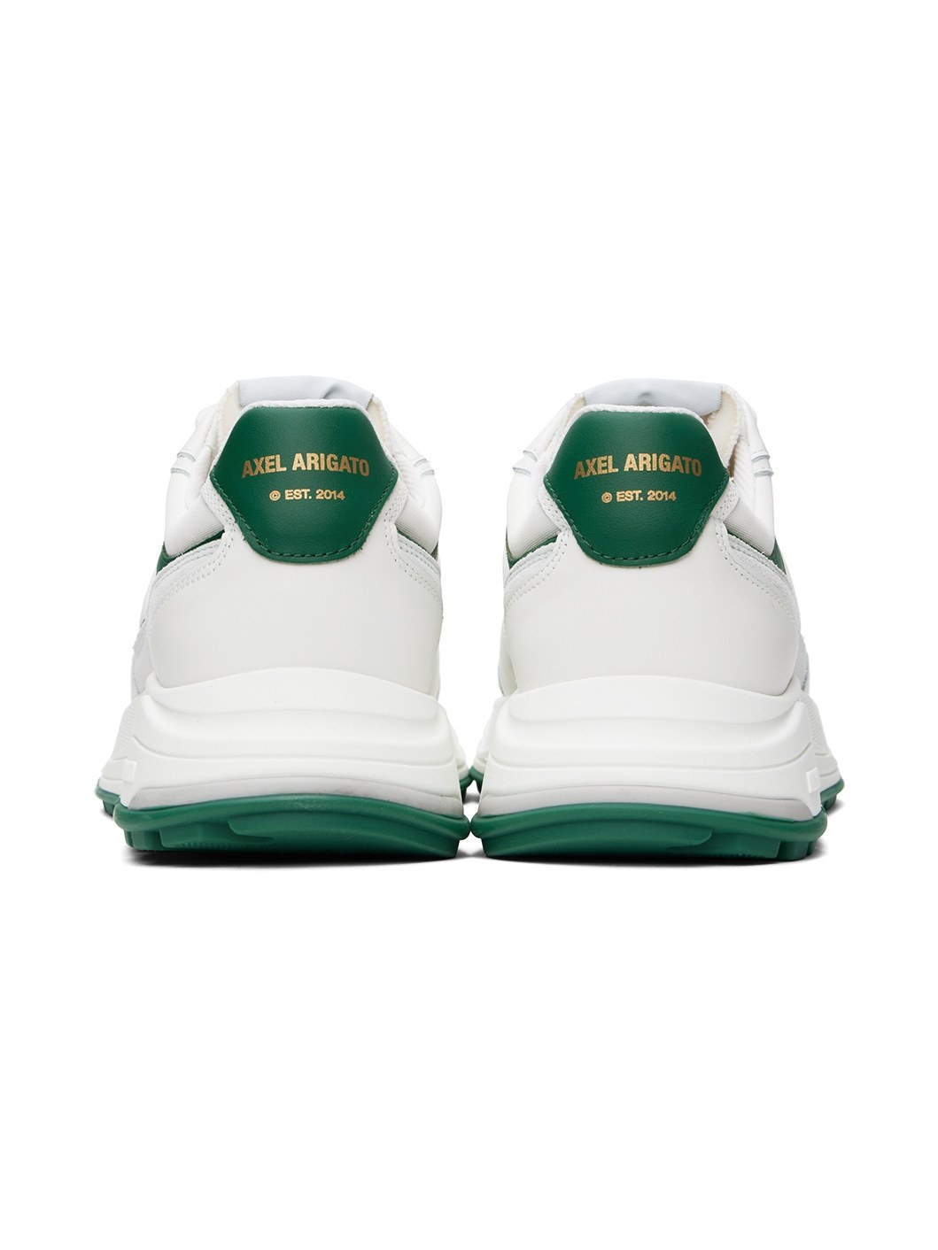 White & Green Rush Sneakers - 2