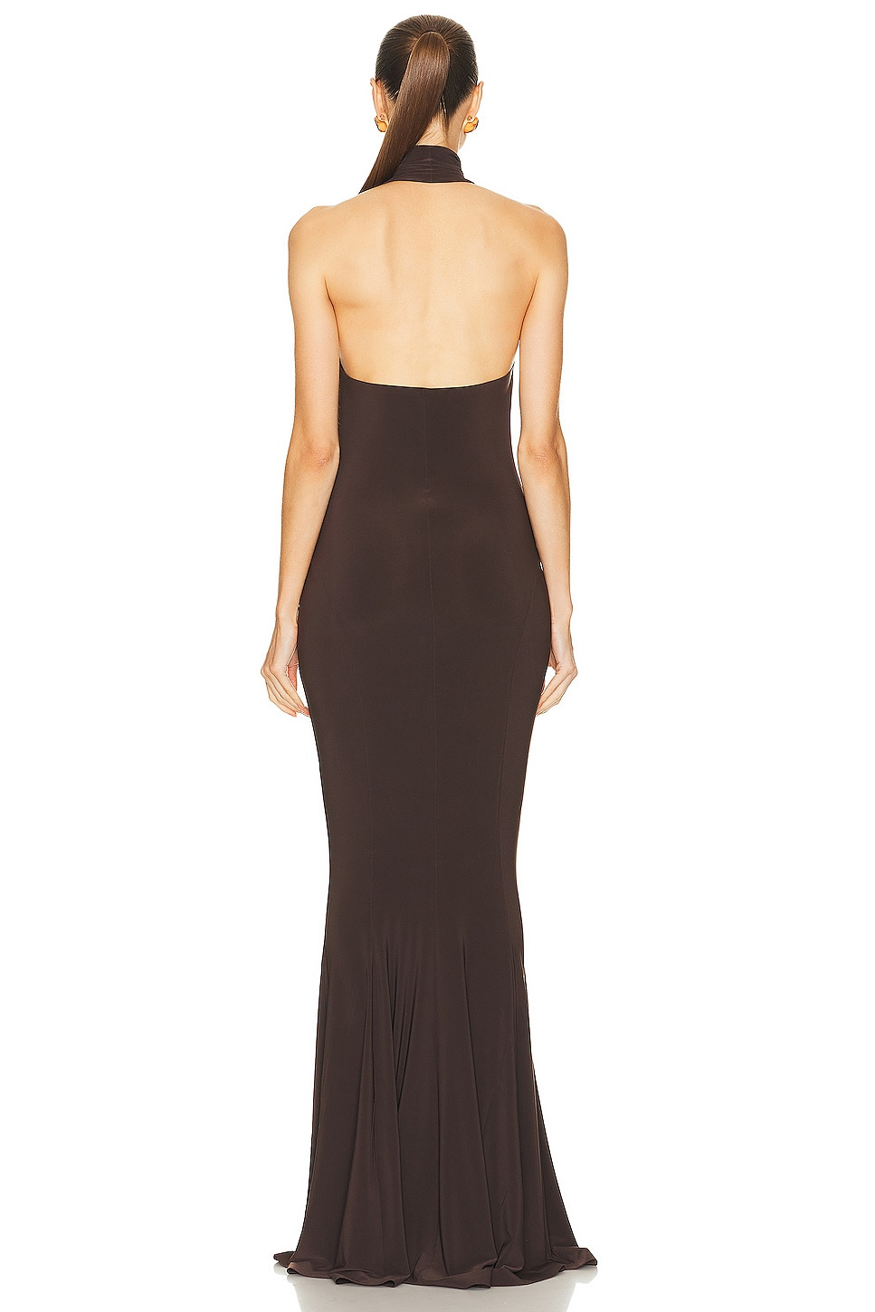 Halter Turtleneck Fishtail Gown - 3