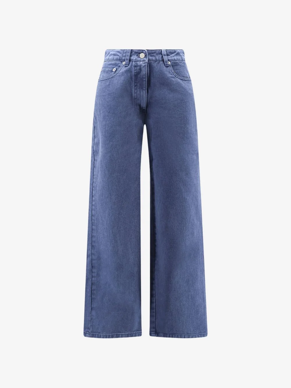 washed-effect five-pocket jeans - 1