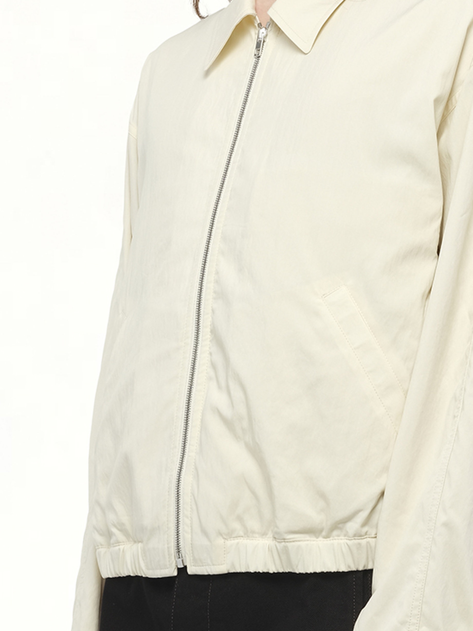 Zipped Blouson in Creamy White - 3
