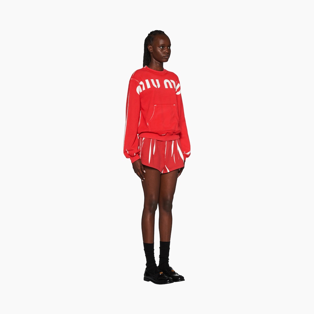Printed cotton sweatshirt - 3