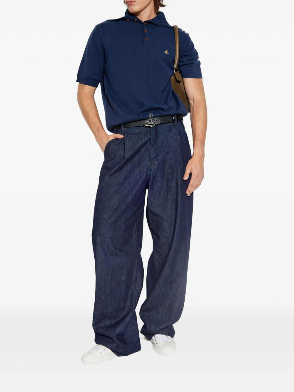 orb-embroidered polo shirt - 2