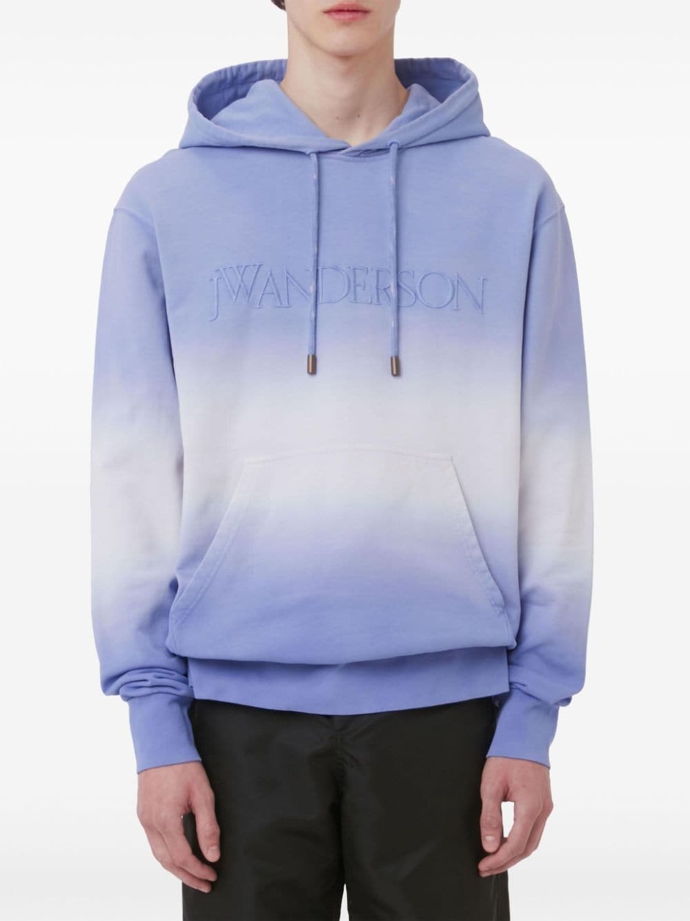 gradient-effect cotton hoodie - 3