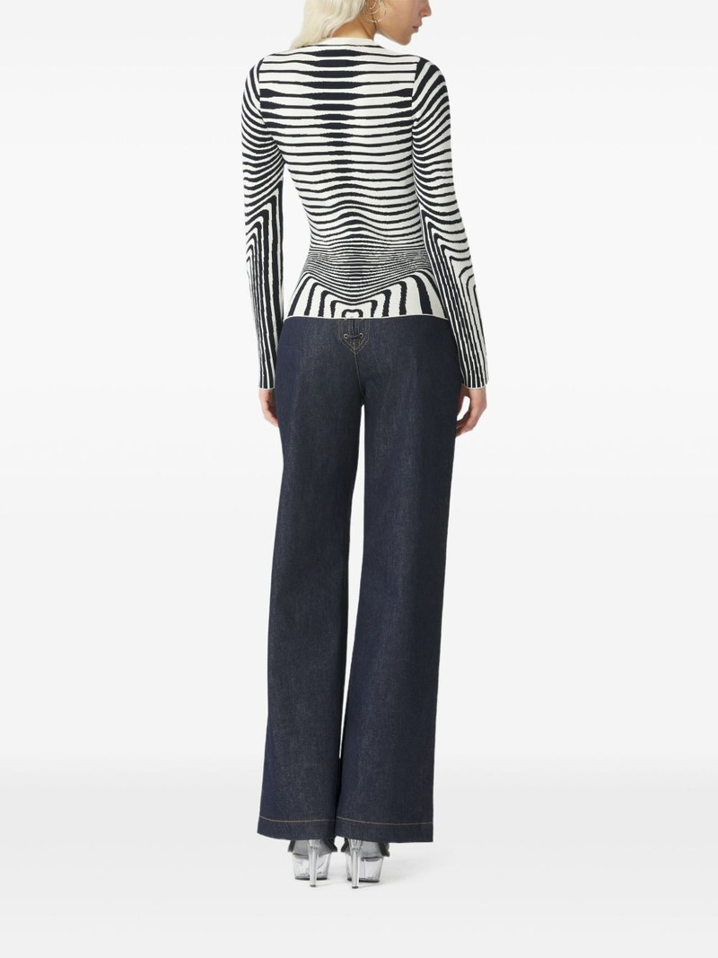 Jean Paul Gaultier Morphing Stripes crew-neck sweater outlook