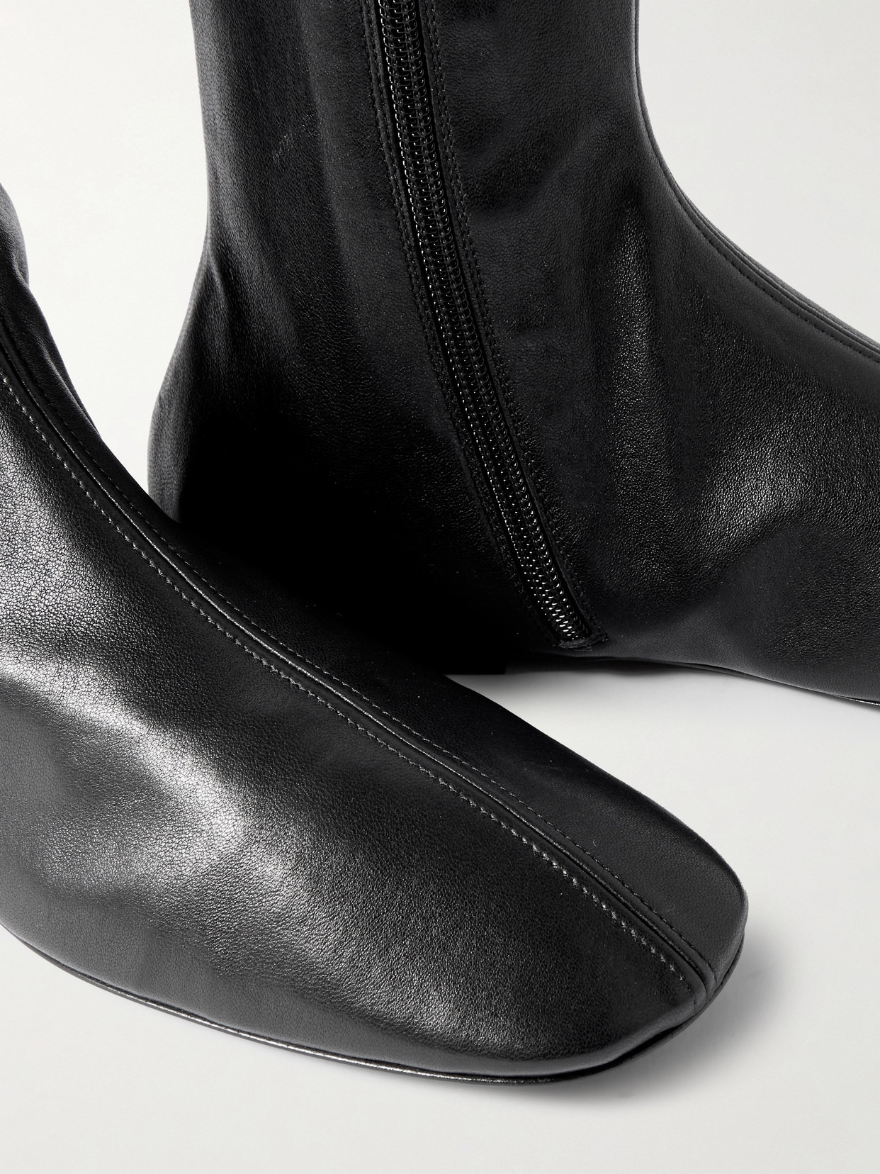 Leather Ankle Boots - 4
