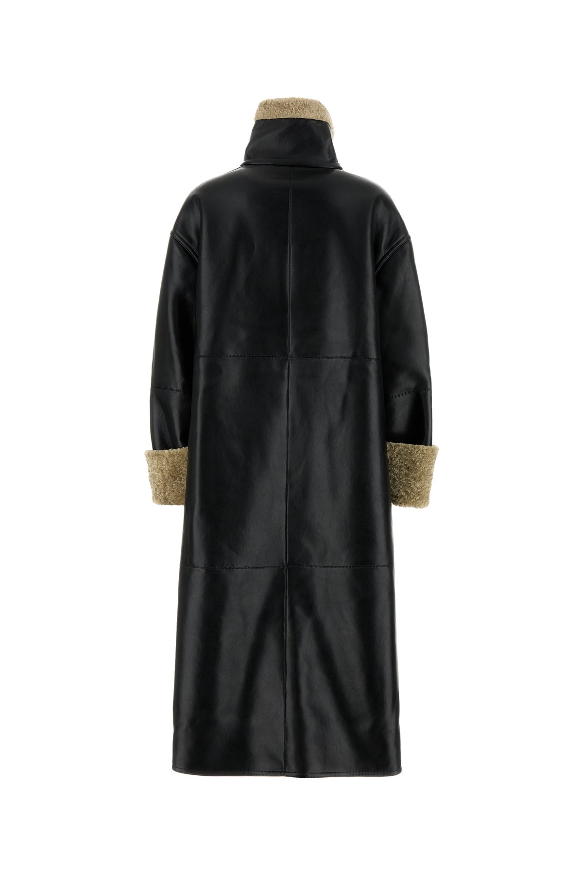 Black synthetic leather Liesel coat - 2