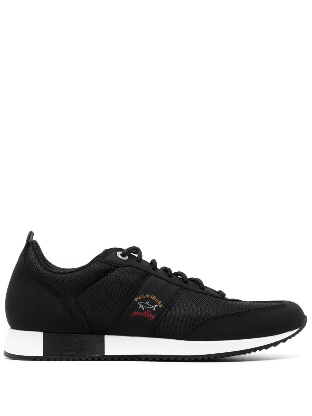 embroidered-logo low-top sneakers - 1