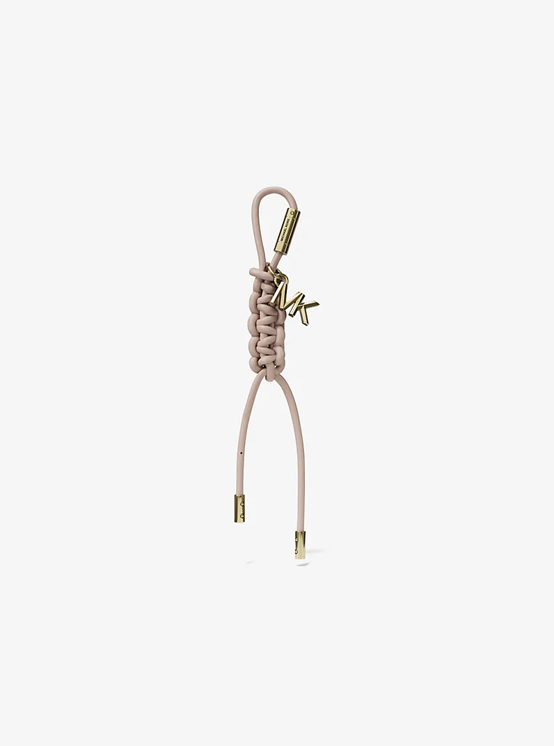 Gold-Tone and Braided Cord Bag Charm - 1