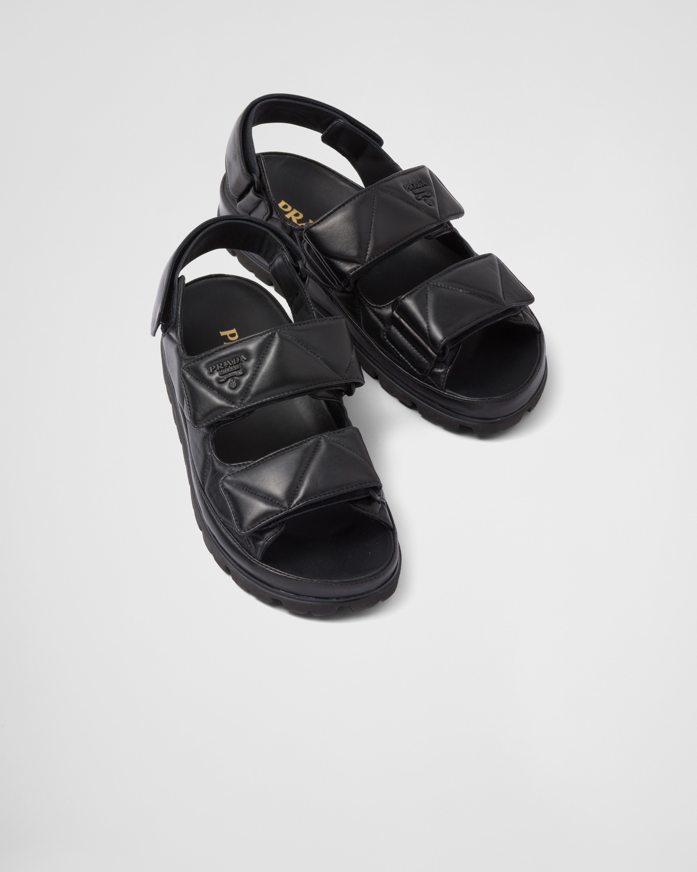 Padded nappa leather sandals - 4