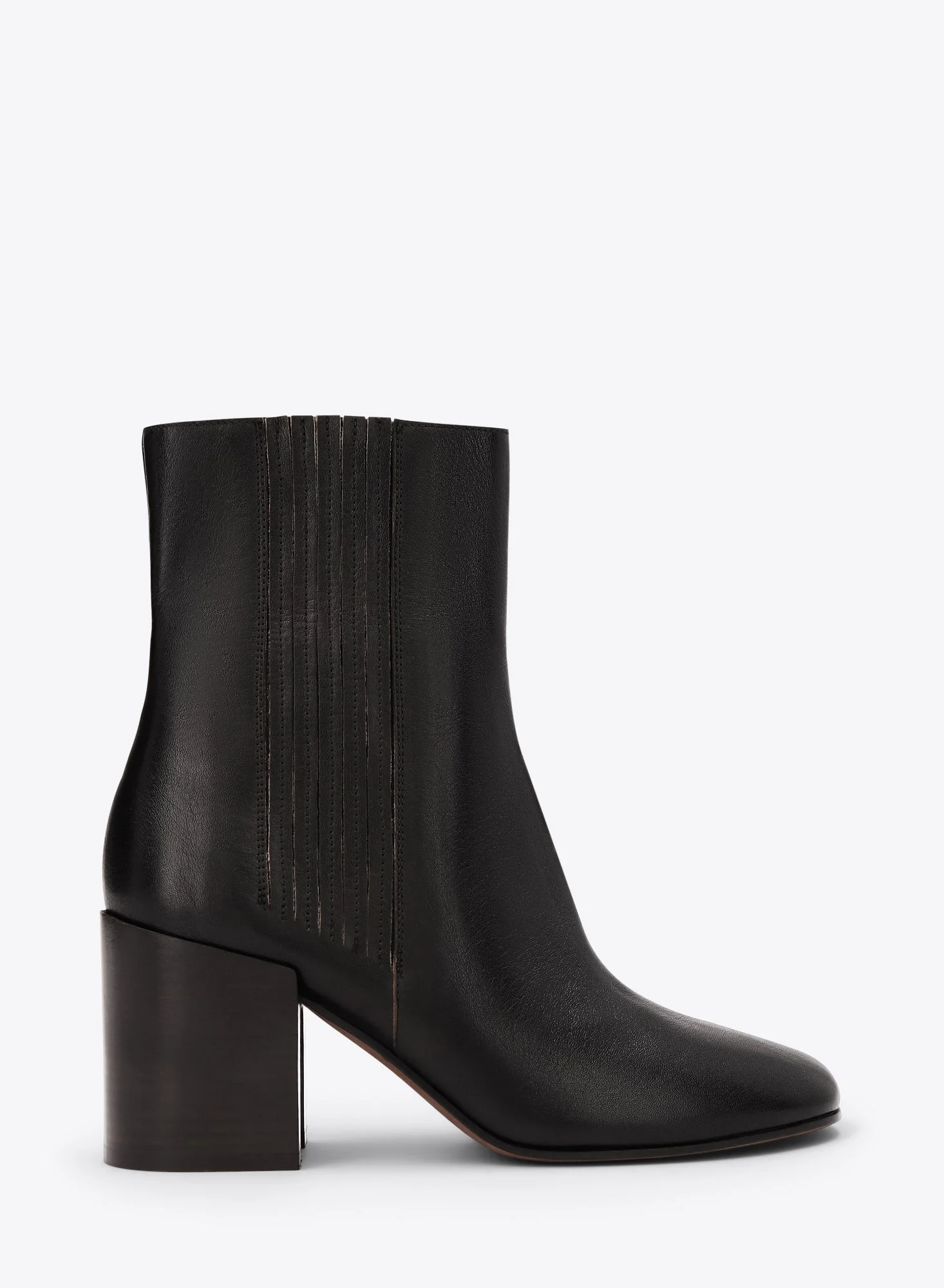 HEELED LEATHER CHELSEA BOOTS - 1