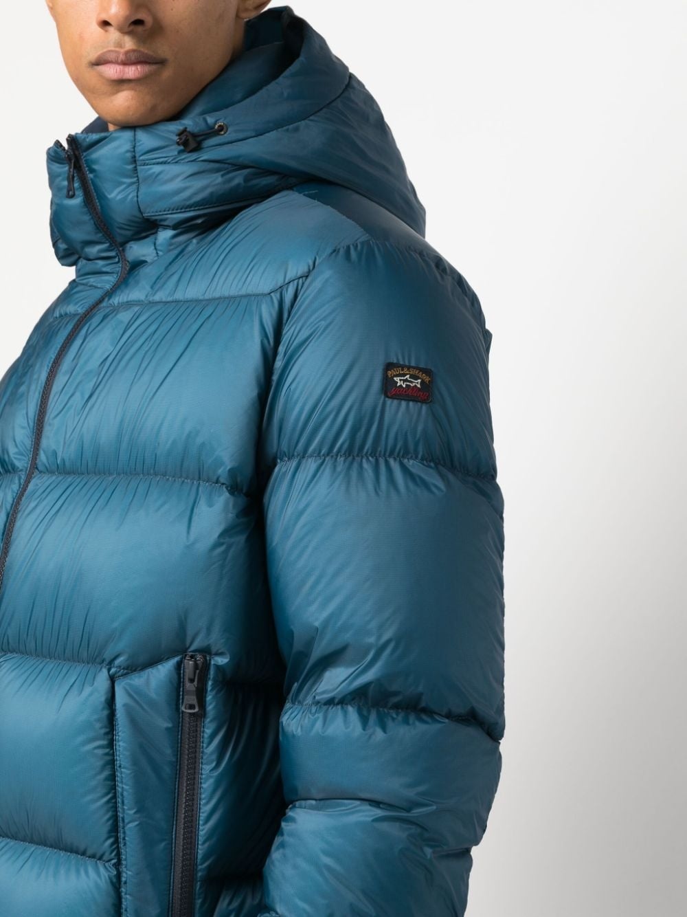 logo-patch padded-design jacket - 5