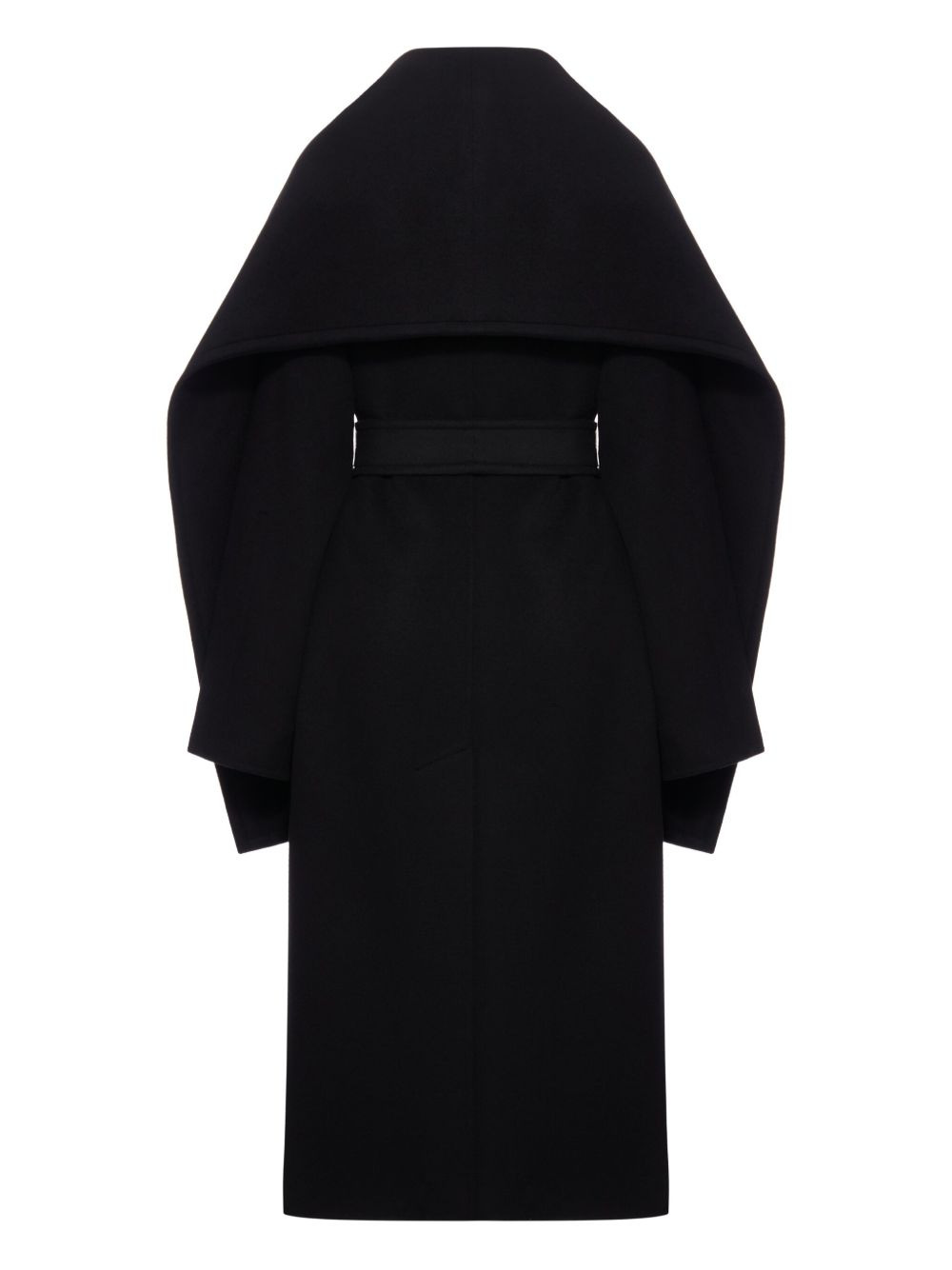 shawl-collar belted coat - 2