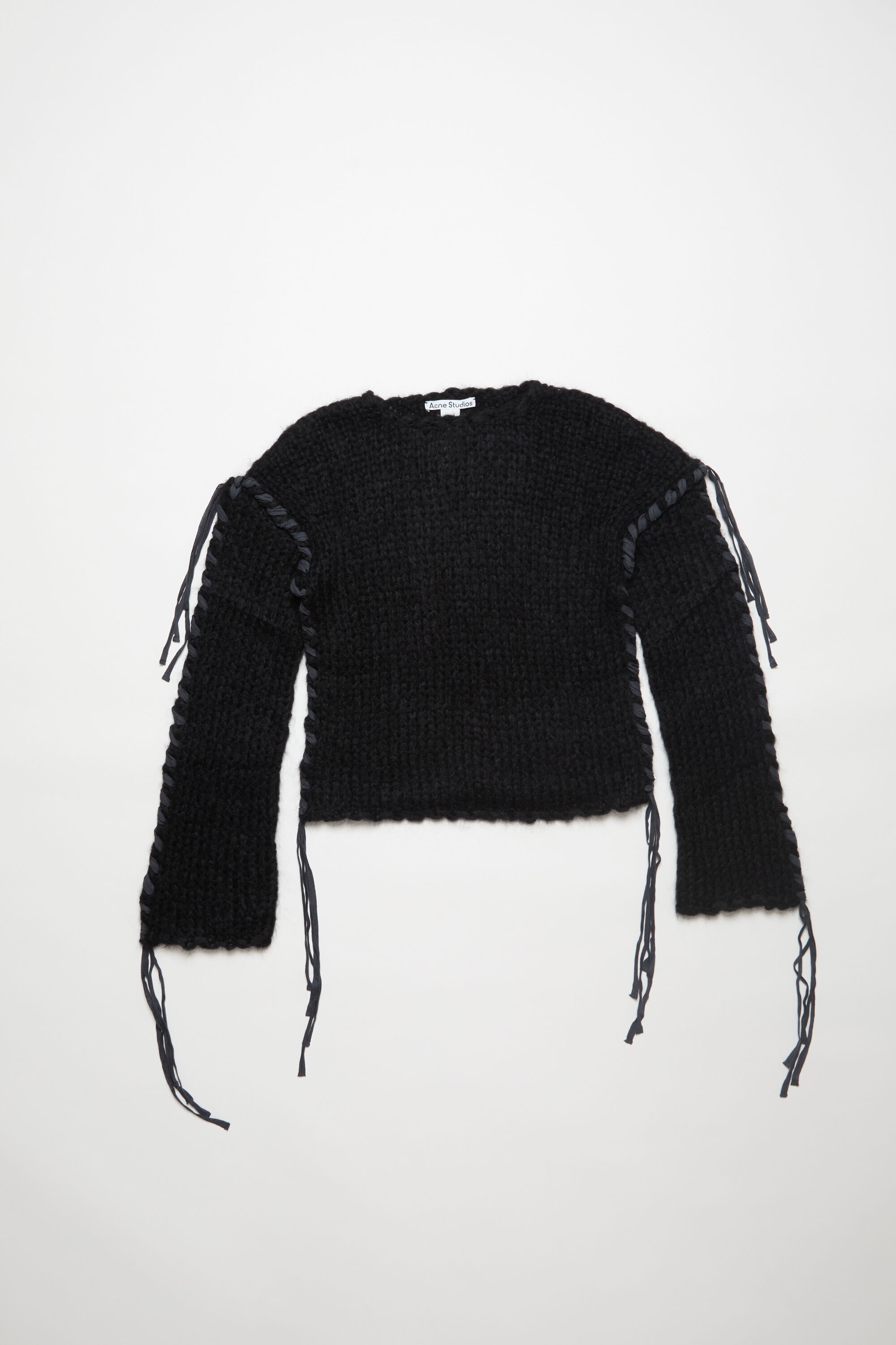 Lacing knit jumper - Black - 6