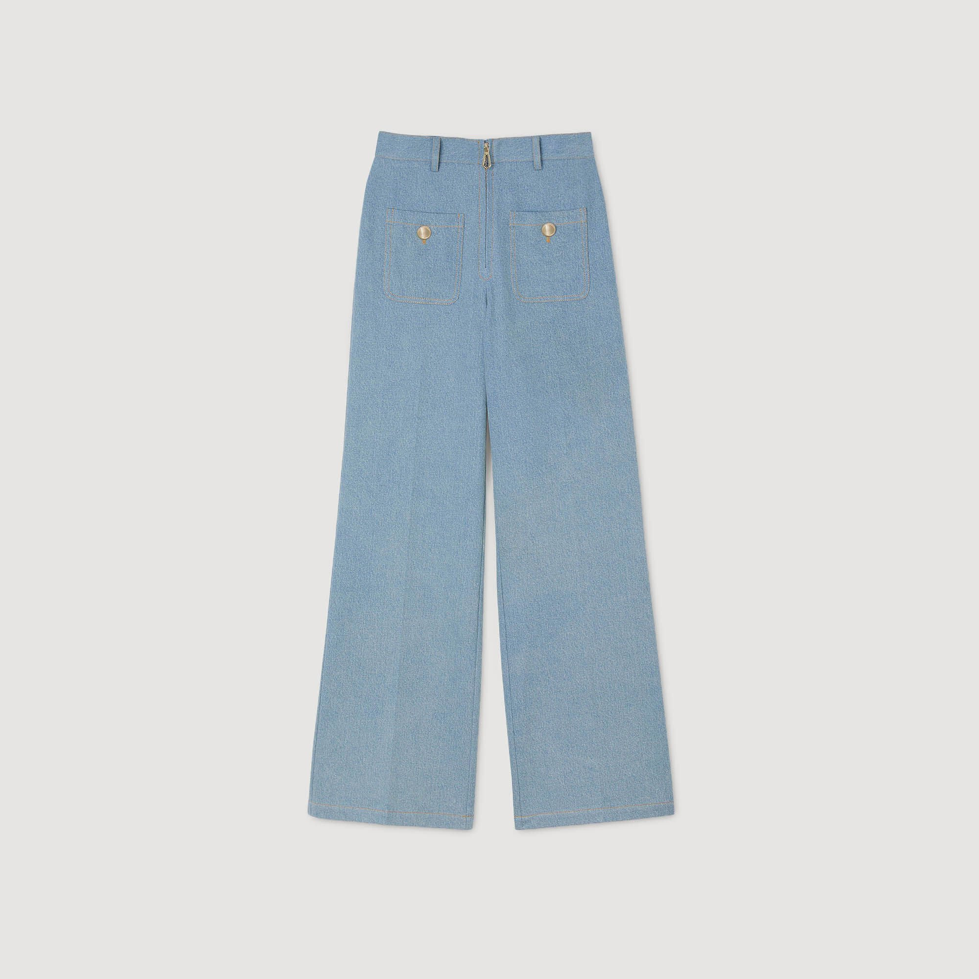 FADED HIGH-RISE WIDE-LEG JEANS - 6