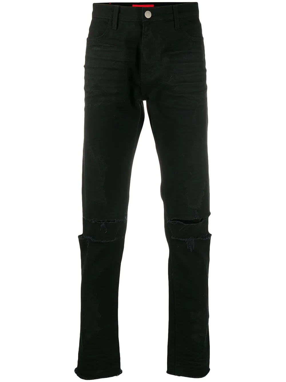 mid-rise straight leg jeans - 1