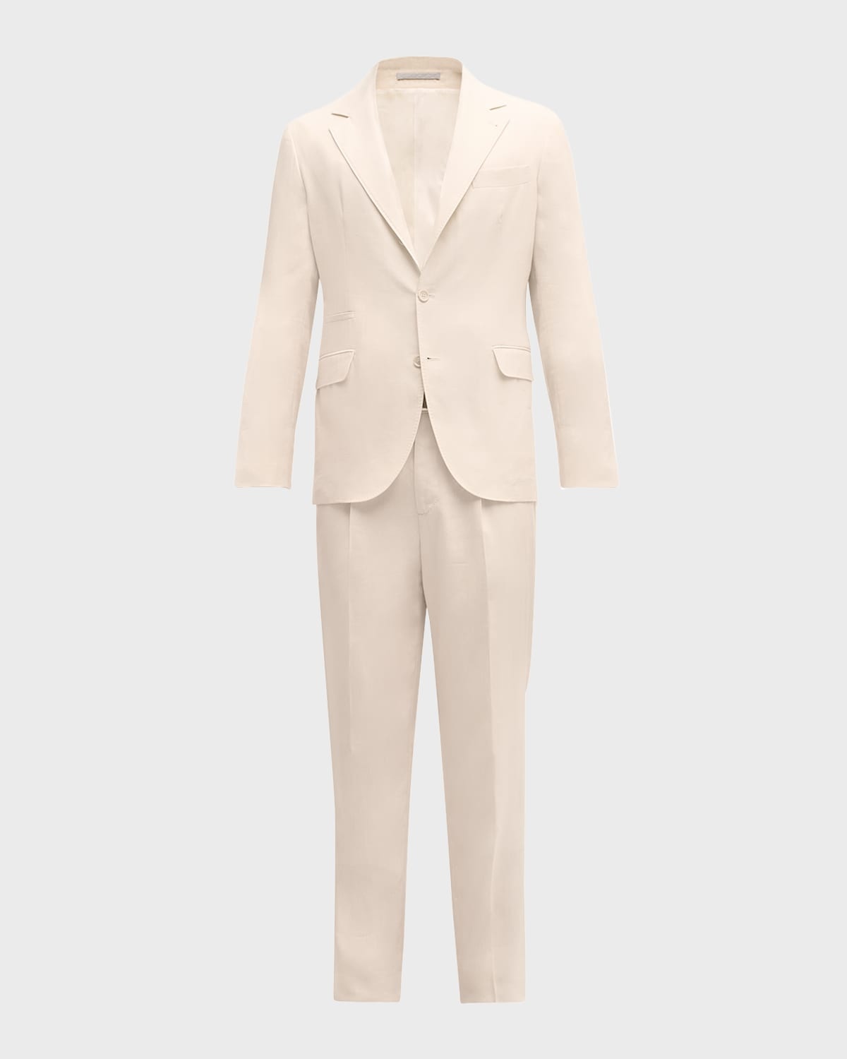 Men's Linen and Wool Solid Suit - 10
