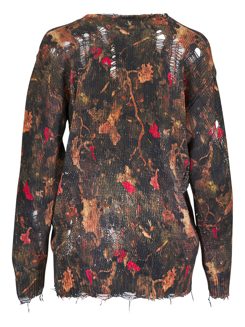 R13 distressed print cardigan outlook